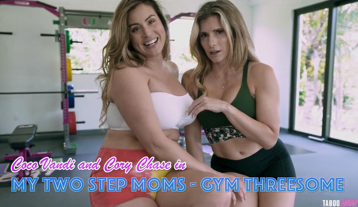 Coco Vandi, Cory Chase – My Two Step Moms Gym Threesome